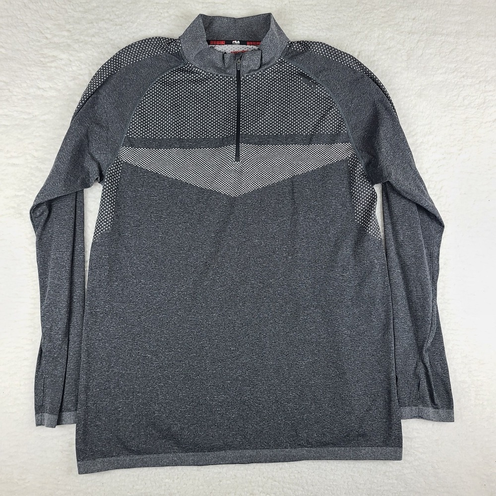 FILA‎ Sport Sweater Mens XL Dark Gray Running Fitted Performance Tech Golf